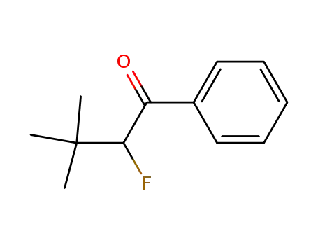 Molecular Structure of 106325-42-2 (1-Butanone, 2-fluoro-3,3-dimethyl-1-phenyl- (9CI))