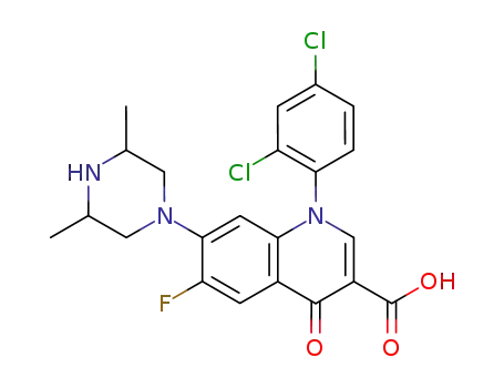 1-(2,4-dichlorophenyl)-7-(3,5-dimethylpiperazin-1-yl)-6-fluoro-4-oxo-1,4-dihydroquinoline-3-carboxylic acid