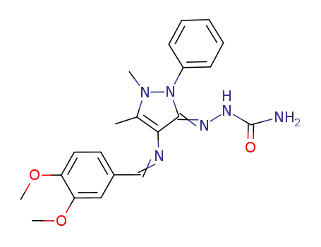 4-(3',4'-dimethoxybenzaldehydene)amino-2,3-dimethyl-1-phenyl-3-pyrazolin-5-semicarbazone