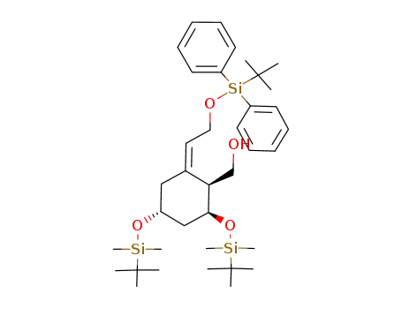 {(1S,2S,4R)-2,4-Bis-(tert-butyl-dimethyl-silanyloxy)-6-[2-(tert-butyl-diphenyl-silanyloxy)-eth-(Z)-ylidene]-cyclohexyl}-methanol