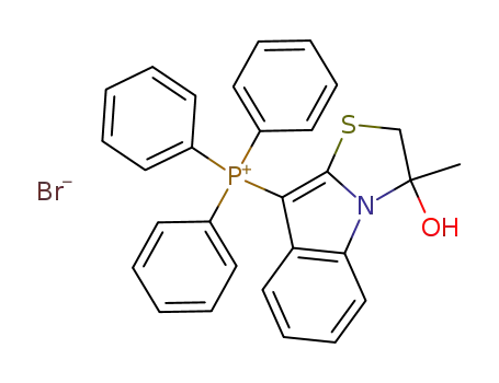 Molecular Structure of 115134-69-5 (3-hydroxy-3-methylthiazolo<1,2-b>indol-9-yltriphenylphosphonium bromide)