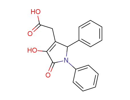 Molecular Structure of 148930-27-2 ((4-hydroxy-5-oxo-1,2-diphenyl-2,5-dihydro-1H-pyrrol-3-yl)acetic acid)