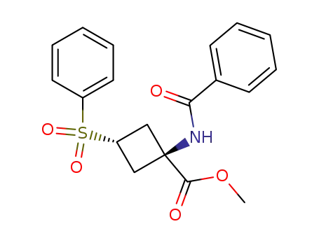 methyl trans-1-benzoylamino-3-(phenylsulfonyl)cyclobutane-1-carboxylate