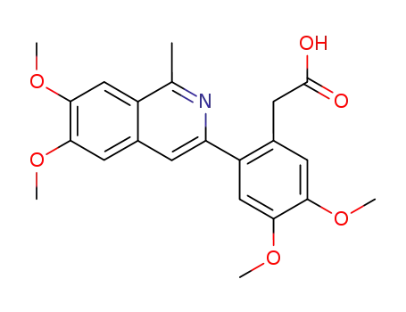 1-methyl-3-(2-carboxymethyl-4,5-dimethoxyphenyl)-6,7-dimethoxyisoquinoline