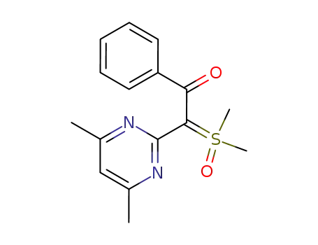 Sulfoxonium, dimethyl-,
1-(4,6-dimethyl-2-pyrimidinyl)-2-oxo-2-phenylethylide
