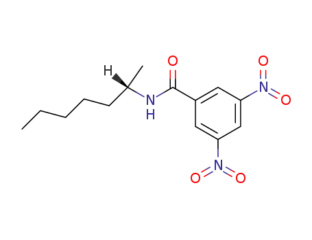 Molecular Structure of 95588-93-5 (Benzamide, N-(1-methylhexyl)-3,5-dinitro-, (S)-)