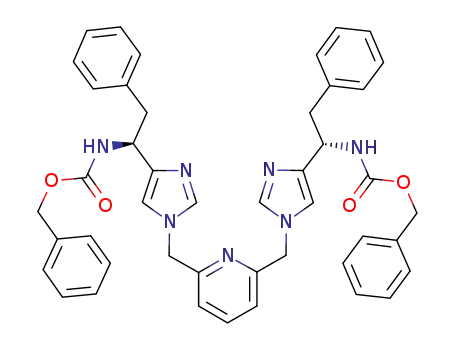 Molecular Structure of 1258781-81-5 (2,6-bis{[4-(1-(1S)-benzyloxycarbonylamino-2-phenylethyl)-1H-imidazol-1-yl]methyl}pyridine)