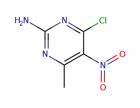 Molecular Structure of 13162-24-8 (4-chloro-6-methyl-5-nitro-pyrimidin-2-amine)