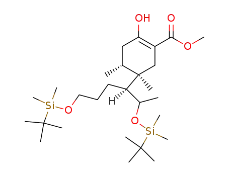 (4R,5R)-5-{(S)-4-(tert-Butyl-dimethyl-silanyloxy)-1-[1-(tert-butyl-dimethyl-silanyloxy)-ethyl]-butyl}-2-hydroxy-4,5-dimethyl-cyclohex-1-enecarboxylic acid methyl ester