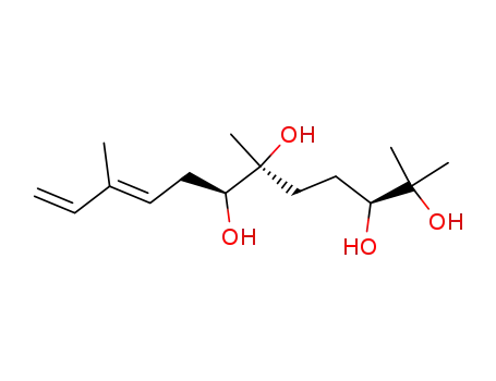 Molecular Structure of 162250-47-7 ((-)-(3E,6S,7S,10S)-3,7,11-trimethyldodeca-1,3-diene-6,7,10,11-triol)