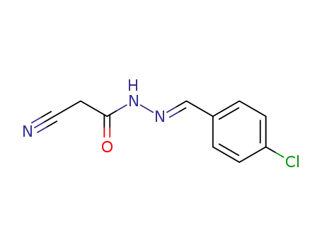 Molecular Structure of 180793-13-9 (N'-[(4-CHLOROPHENYL)METHYLENE]-2-CYANOACETOHYDRAZIDE)