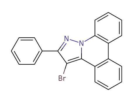 Molecular Structure of 75640-15-2 (3-bromo-2-phenylpyrazolo<1,5-f>phenanthridine)