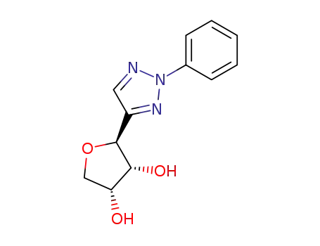 Molecular Structure of 188964-33-2 (3,4-Furandiol, tetrahydro-2-(2-phenyl-2H-1,2,3-triazol-4-yl)-,
(2S,3R,4R)-)