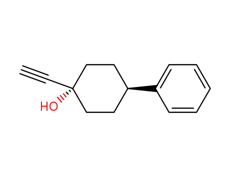 Molecular Structure of 29071-44-1 (Cyclohexanol, 1-ethynyl-4-phenyl-, trans-)