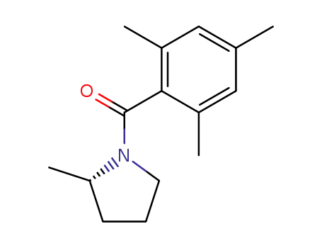 Molecular Structure of 91539-44-5 (Pyrrolidine, 2-methyl-1-(2,4,6-trimethylbenzoyl)-, (S)-)