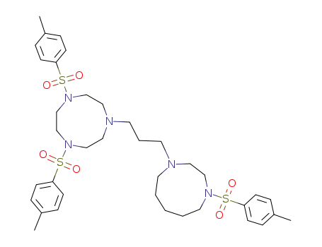 1-<N,N'-bis(p-toluenesulfonyl)-1,4,7-triaza-1-cyclononyl>-3-<N-(p-toluenesulfonyl)-1,4-diaza-1-cyclononyl>propane