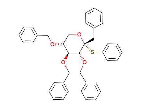 (2R,3R,4S,5R)-2-Benzyl-3,4,5-tris-benzyloxy-2-phenylsulfanyl-tetrahydro-pyran