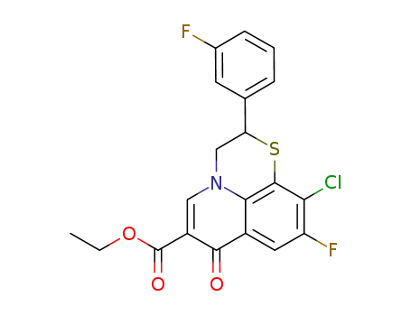 9-Chloro-8-fluoro-2-(3-fluoro-phenyl)-6-oxo-2,3-dihydro-6H-1-thia-3a-aza-phenalene-5-carboxylic acid ethyl ester