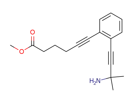 6-[2-(3-Amino-3-methyl-but-1-ynyl)-phenyl]-hex-5-ynoic acid methyl ester