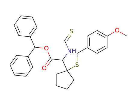 diphenylmethyl 2-<(1-p-methoxybenzylthio)cyclopentyl>-2-(thioformamido)acetate