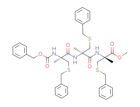 (R)-2-[(R)-2-((S)-2-Benzyloxycarbonylamino-3-benzylsulfanyl-2-methyl-propionylamino)-3-benzylsulfanyl-2-methyl-propionylamino]-3-benzylsulfanyl-2-methyl-propionic acid methyl ester