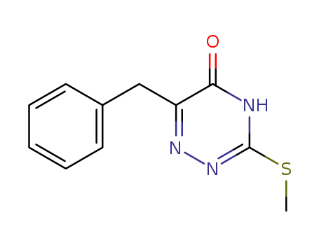 Molecular Structure of 7338-74-1 (6-Benzyl-3-(methylsulfanyl)-1,2,4-triazin-5(2H)-one)