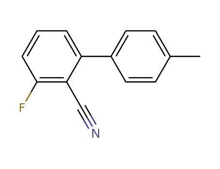 Molecular Structure of 1239886-78-2 (3-fluoro-4'-methylbiphenyl-2-carbonitrile)