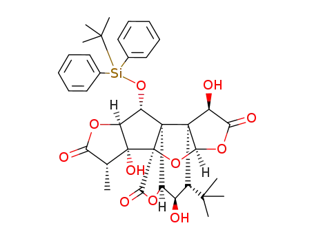 Molecular Structure of 153481-63-1 (1-(tert-butyldiphenylsilyloxy)-3,7,10-trihydroxyginkgolid)