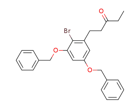3-Pentanone, 1-[2-bromo-3,5-bis(phenylmethoxy)phenyl]-