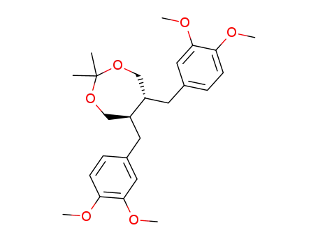Molecular Structure of 119098-89-4 ((8R,8'R)-9,9'-dimethylmethylenedioxy-3,4,3',4'-tetramethoxylignane)