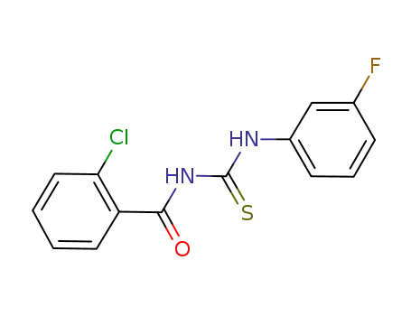 Molecular Structure of 1208231-02-0 (1-(2-chlorobenzoyl)-3-(3-fluorophenyl)thiourea)