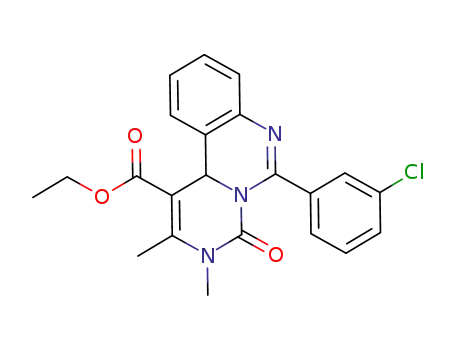 6-(3-chlorophenyl)-2,3-dimethyl-1-ethoxycarbonyl-3,11b-dihydro-4H-pyrimido[1,6-c]quinazolin-4-one