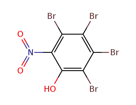 Molecular Structure of 6161-57-5 (2,3,4,5-tetrabromo-6-nitrophenol)