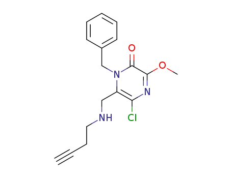 1-Benzyl-6-but-3-ynylaminomethyl-5-chloro-3-methoxy-1H-pyrazin-2-one