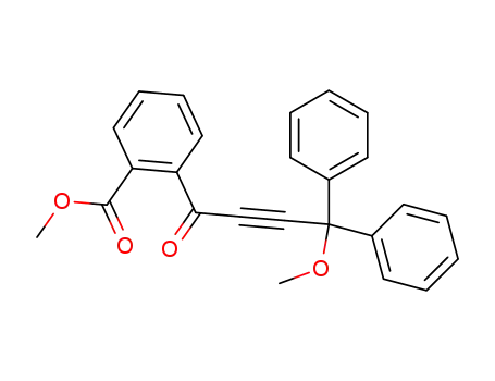 Molecular Structure of 185425-15-4 (Benzoic acid, 2-(4-methoxy-1-oxo-4,4-diphenyl-2-butynyl)-, methyl ester)