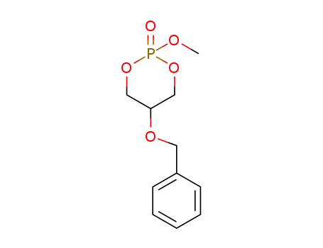 Molecular Structure of 104532-43-6 (5-Benzyloxy-2-methoxy-[1,3,2]dioxaphosphinane 2-oxide)
