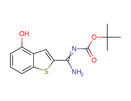 (E)-tert-butyl amino(4-hydroxybenzo[b]thiophen-2-yl)methylenecarbamate