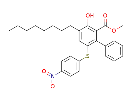 methyl 3-hydroxy-6-[(4-nitrophenyl)sulfanyl]-4-octyl-1,1'-biphenyl-2-carboxylate