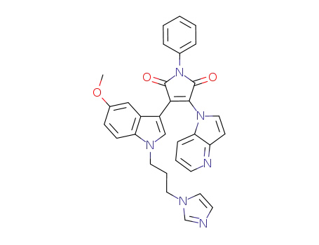 3-(5-methoxy-1-(3-(1H-imidazol-1-yl)propyl)-1H-indol-3-yl)-1-phenyl-4-(1H-pyrrolo[3,2-b]pyridin-1-yl)-1H-pyrrole-2,5-dione