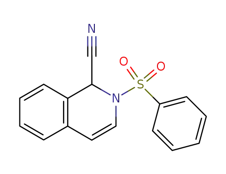 Molecular Structure of 1035-19-4 (2-(phenylsulfonyl)-1,2-dihydroisoquinoline-1-carbonitrile)