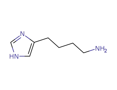 Molecular Structure of 40546-47-2 (4-(1H-IMIDAZOL-4-YL)-BUTYLAMINE)