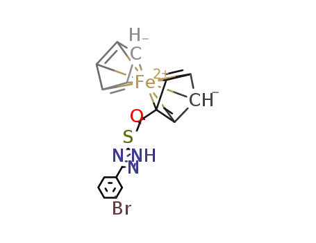 1-ferrocenyl-2-(3-(3-bromophenyl)-1H-1,2,4-triazol-5-ylthio)ethanone