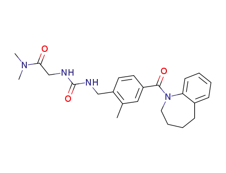 Molecular Structure of 335154-66-0 (1-(4-[N-(2-Dimethylamino-2-oxoethylcarbamoyl)aminomethyl]-3-methylbenzoyl)-2,3,4,5-tetrahydro-1H-1-benzazepine)