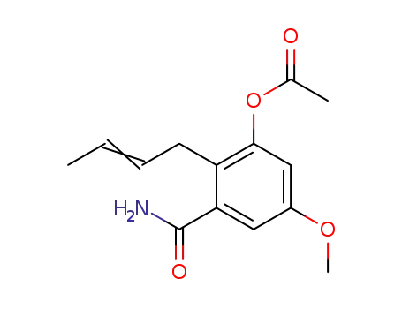 3-acetyloxy-2-(2-butenyl)-5-methoxybenzamide