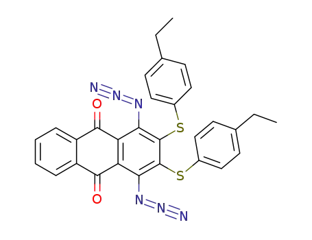 Molecular Structure of 152027-87-7 (9,10-Anthracenedione, 1,4-diazido-2,3-bis[(4-ethylphenyl)thio]-)