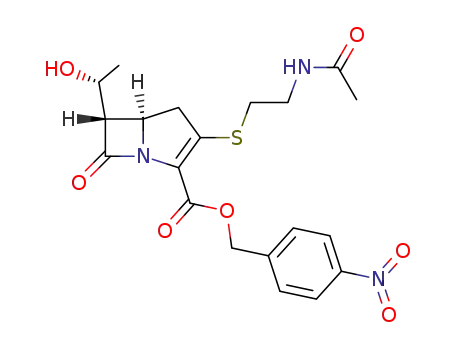 p-nitrobenzyl (5R,6S)-3-<(E)-2-acetamidoethylthio>-6-<(R)-1-hydroxyethyl>-7-oxo-1-azabicyclo<3.2.0>hept-2-ene-2-carboxylate