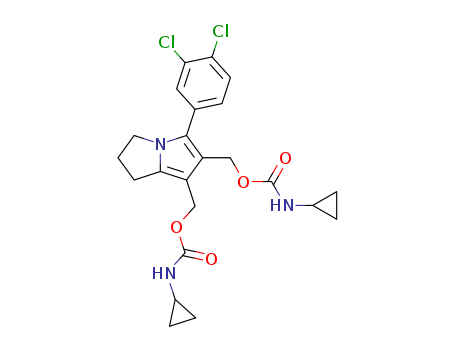 Carbamic acid, cyclopropyl-, [5-(3,4-dichlorophenyl)-2, 3-dihydro-1H-pyrrolizine-6,7-diyl]bis(methylene) ester cas  74296-41-6