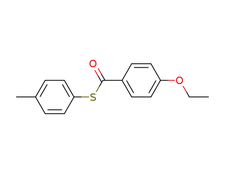 Molecular Structure of 62525-84-2 (Benzenecarbothioic acid, 4-ethoxy-, S-(4-methylphenyl) ester)