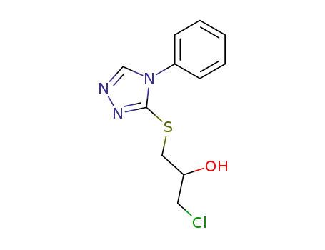 Molecular Structure of 134619-57-1 (4-phenyl-3-(1-chloro-2-hydroxypropylthio)-1,2,4-triazole)