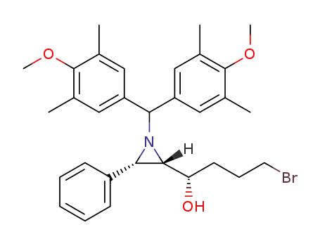 (S)-1-((2S,3S)-1-(bis(4-methoxy-3,5-dimethylphenyl)methyl)-3-phenylaziridin-2-yl)-4-bromobutan-1-ol